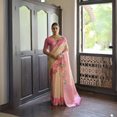 Soft Silk Saree Light Pink Zari Work