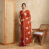 Brown Rangoli Silk Saree