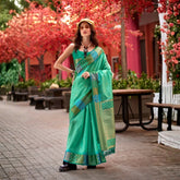 Green Banarasi Silk Zari Weaving Saree