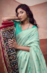 Green Zari Weaving Cotton Saree