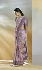 Lavender Handloom Weaving Silk Saree