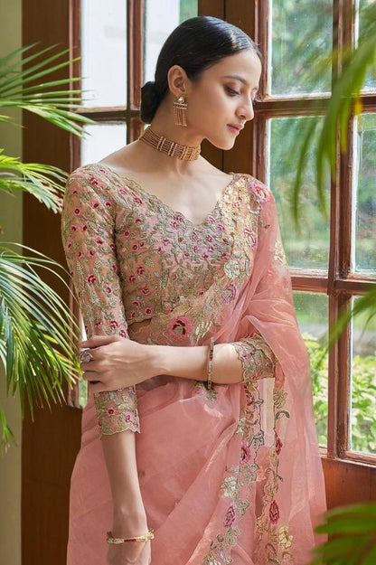 Beautiful Soft Georgette Saree Featuring Sober Embroidery