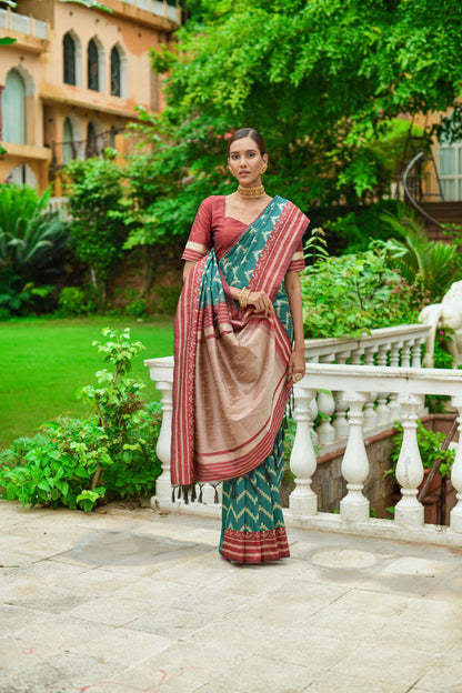 Handloom Zigzag Saree