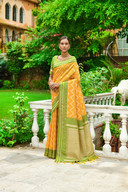 Handloom Zigzag Saree