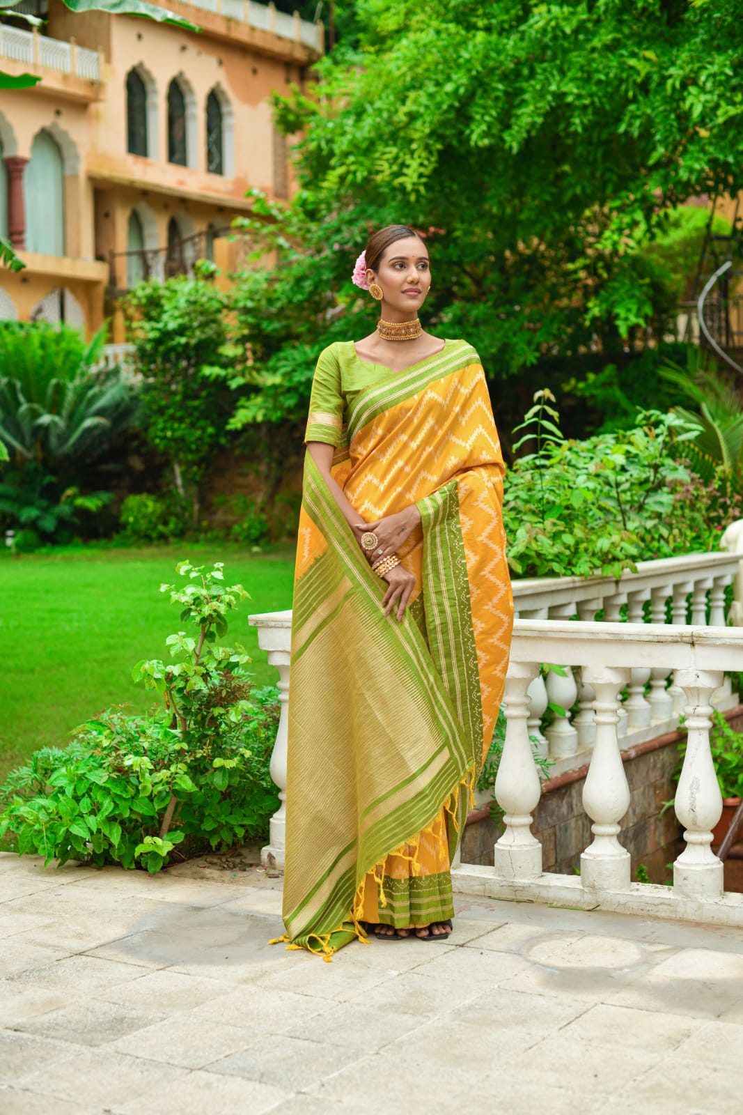 Handloom Zigzag Saree