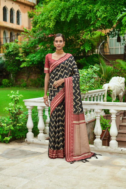 Handloom Zigzag Saree