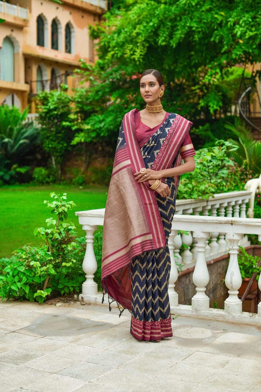 Handloom Zigzag Saree