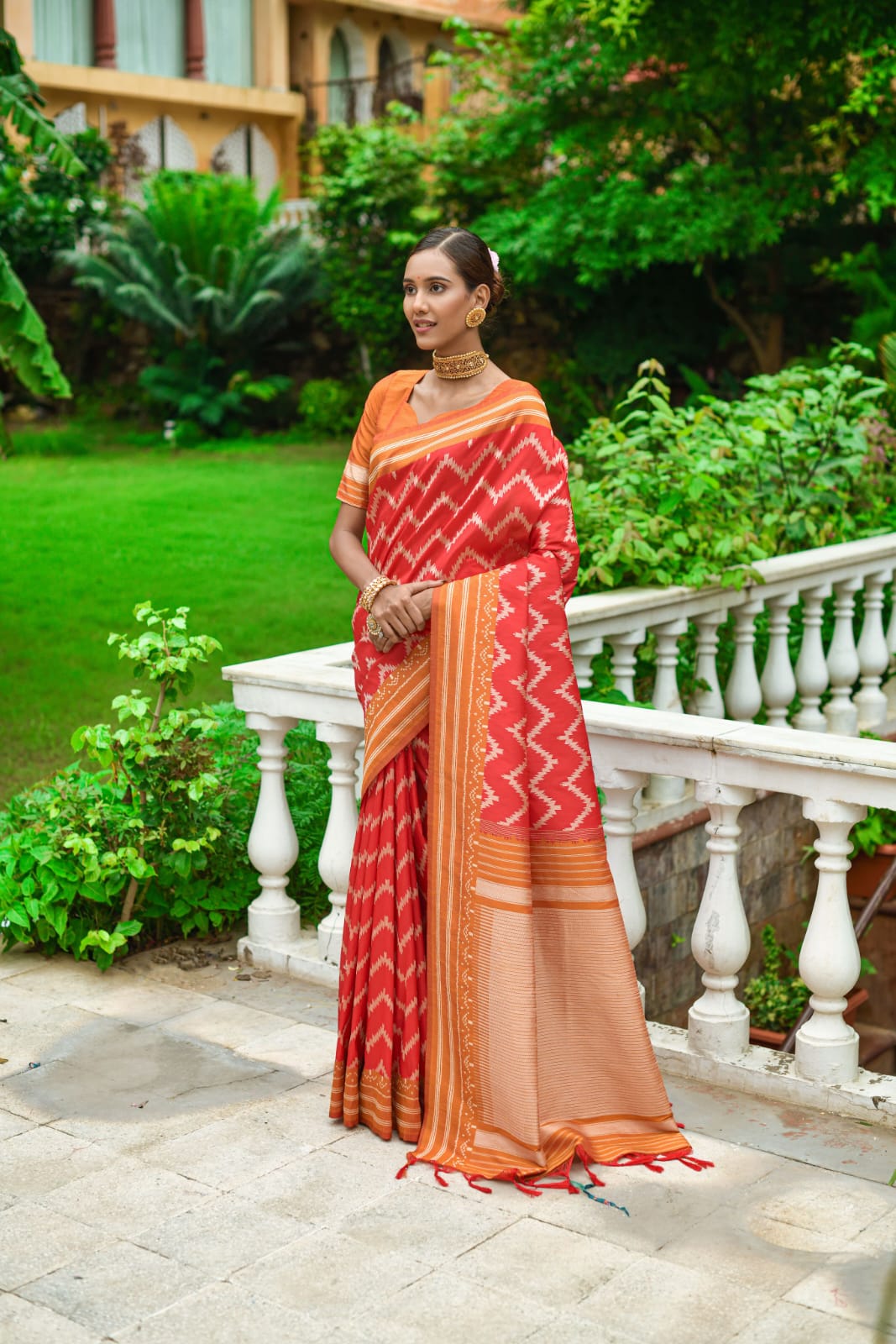 Handloom Zigzag Saree