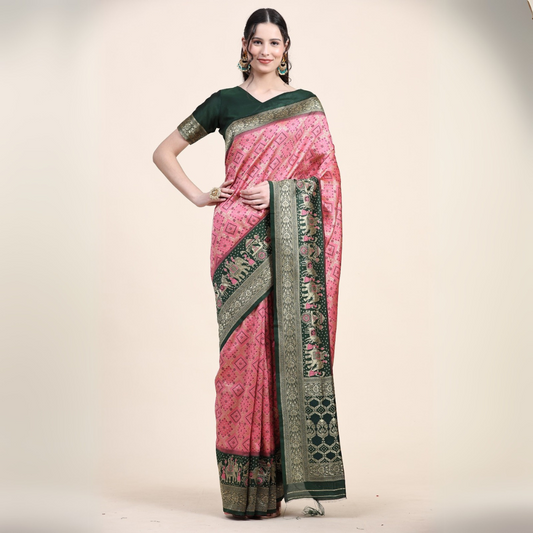 Elegant Kanchipuram Jacquard Silk Saree