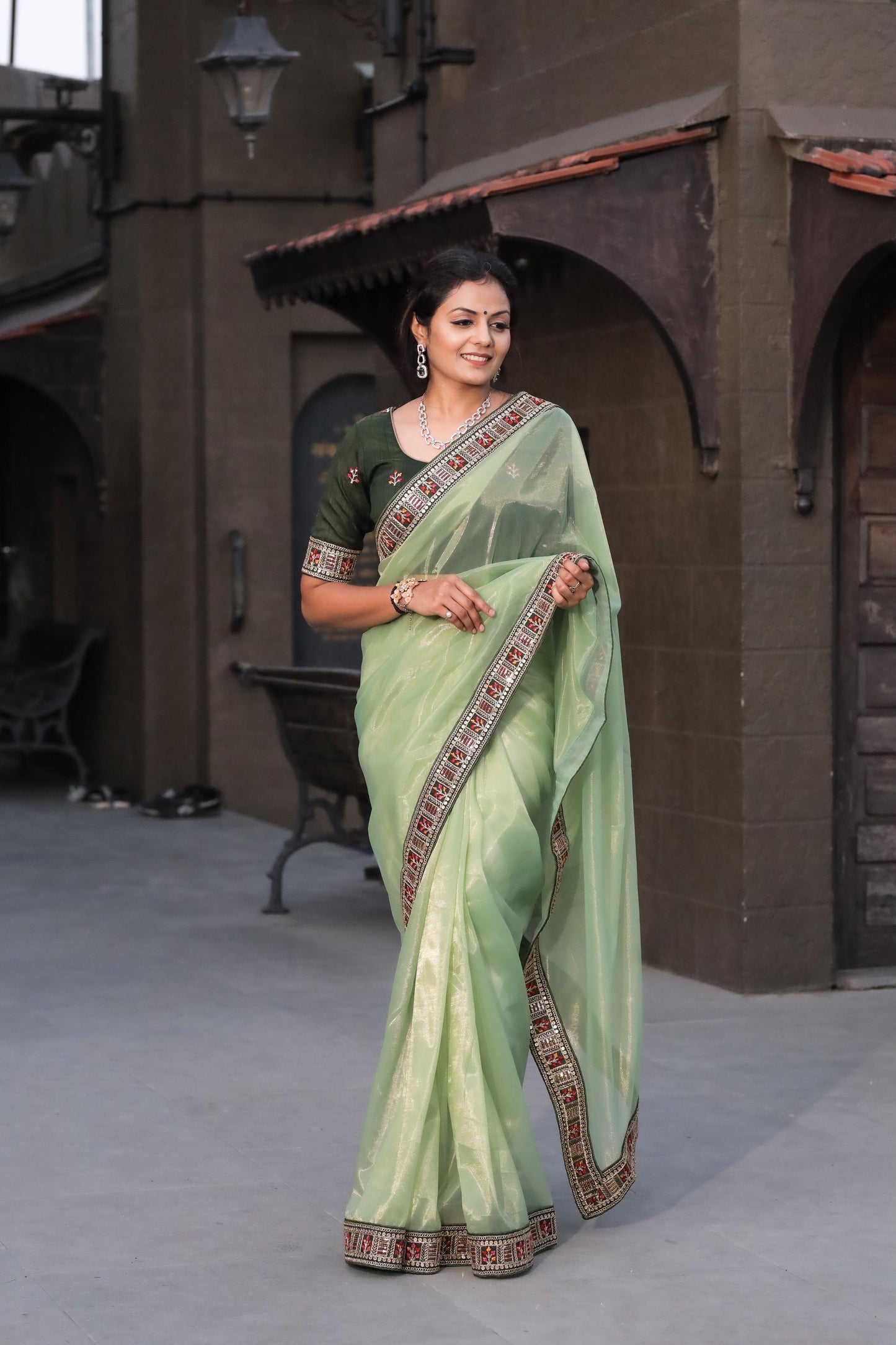 Traditional Ethnic Soft Tissue Saree with Exclusive Coding Sequence