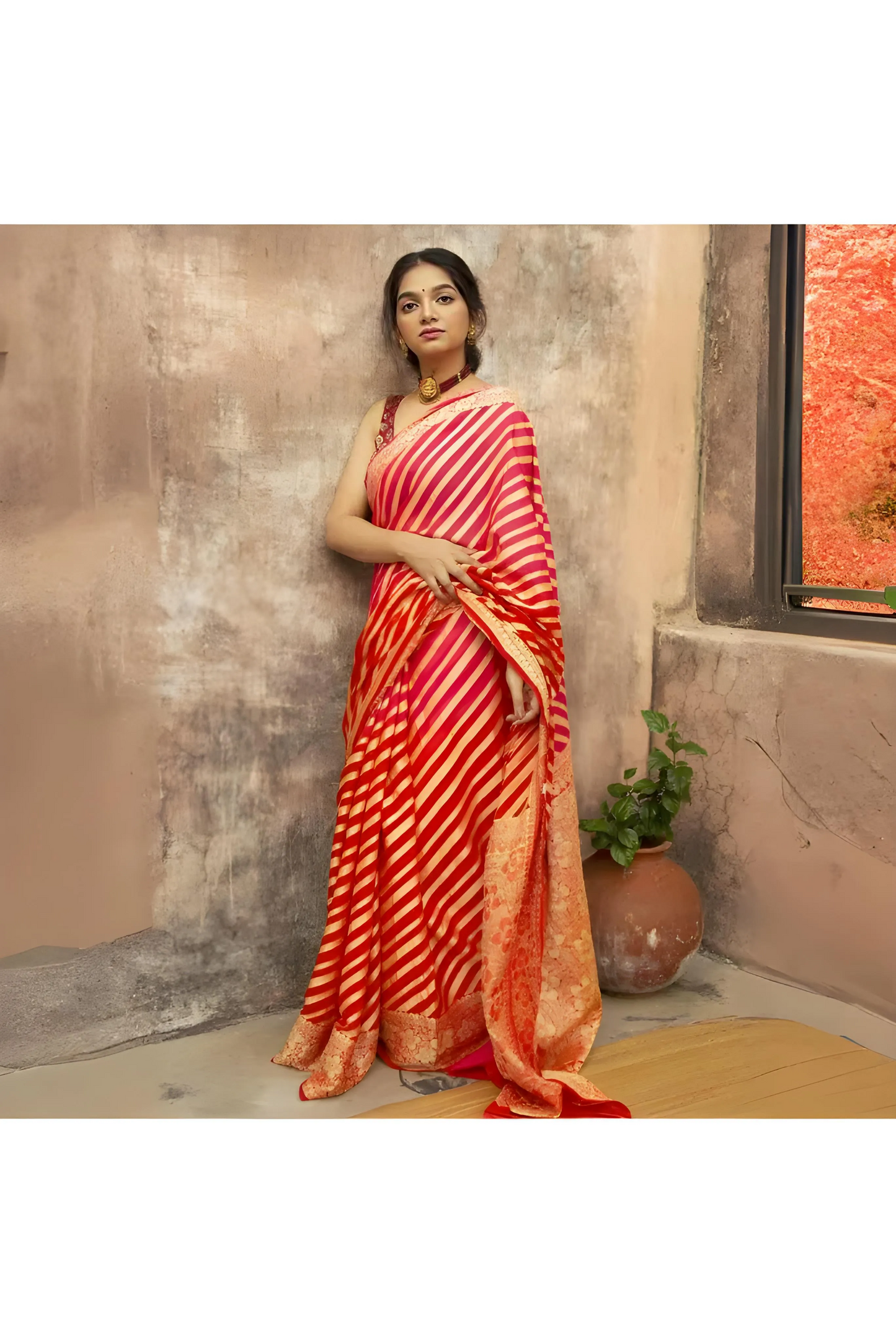 Soft Lichi Saree