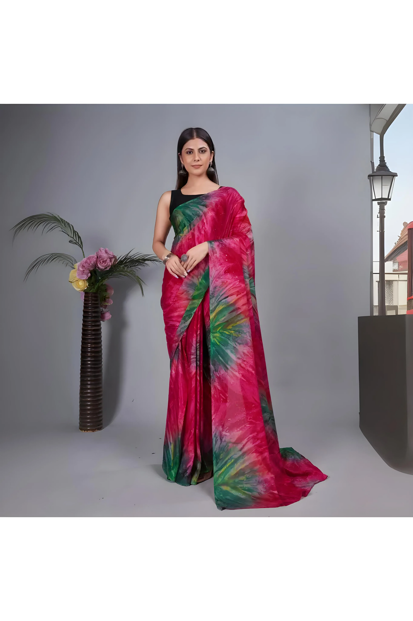 Nylon Chiffon Saree