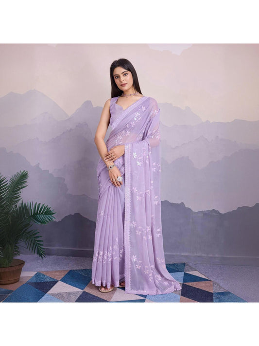 Simmer Chiffon  Saree