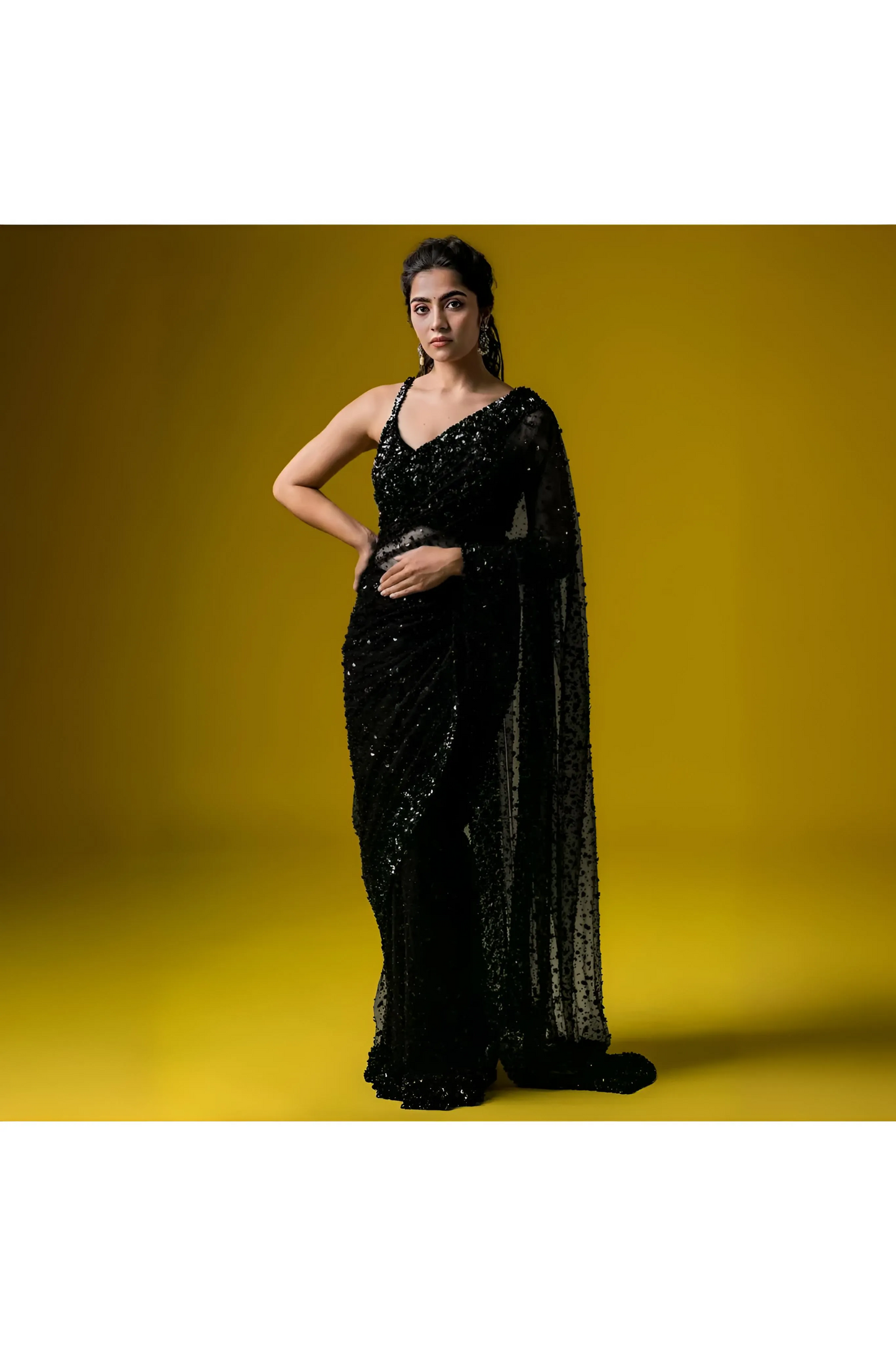 Sequins Black Saree