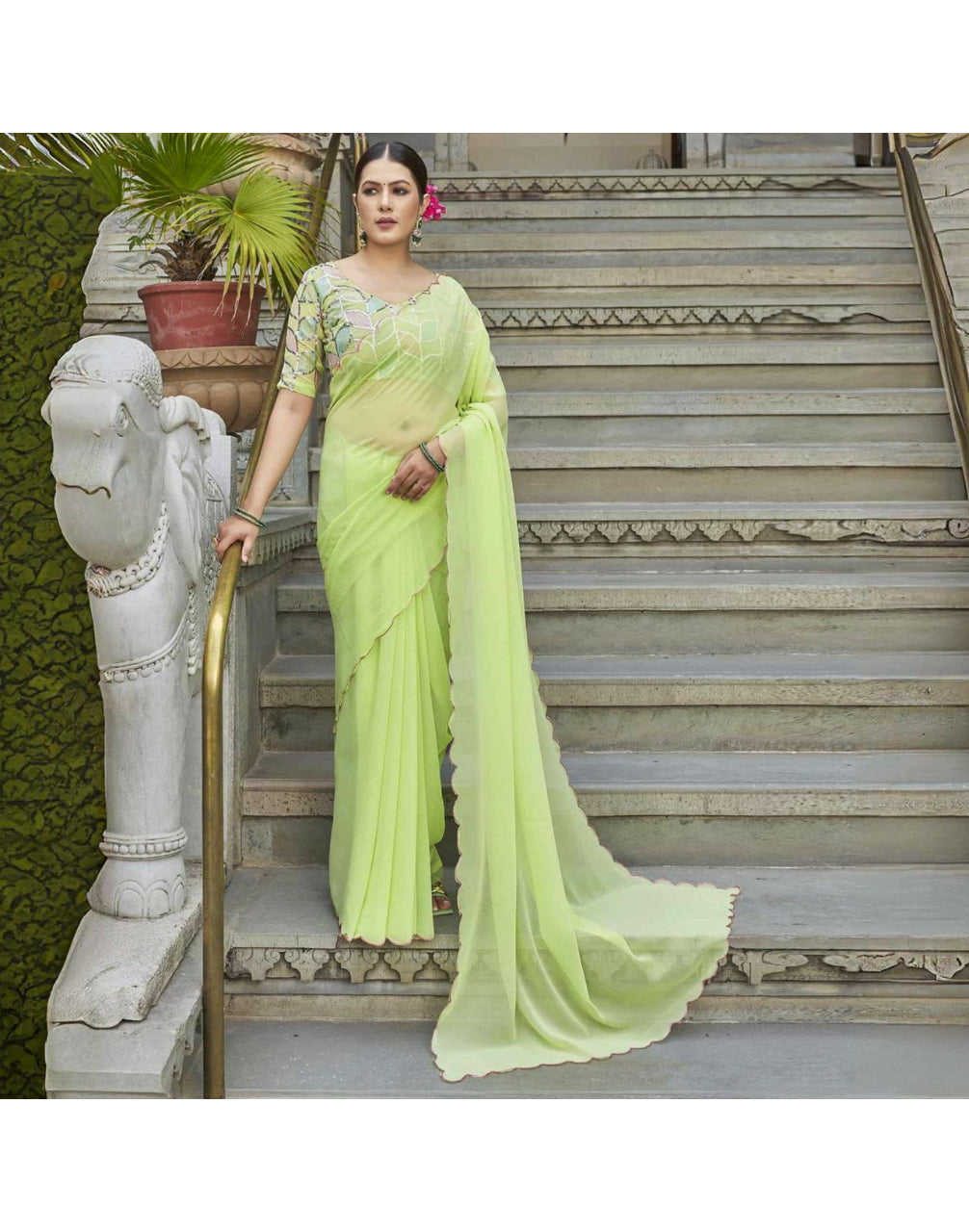 Faux Georgette Saree