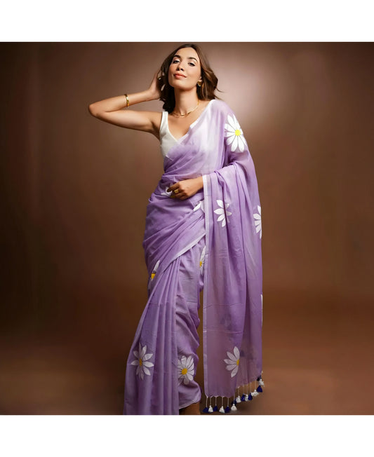 Soft Linen Cotton Silk Saree