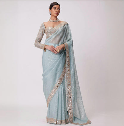 Faux Georgette Sequence Work Saree