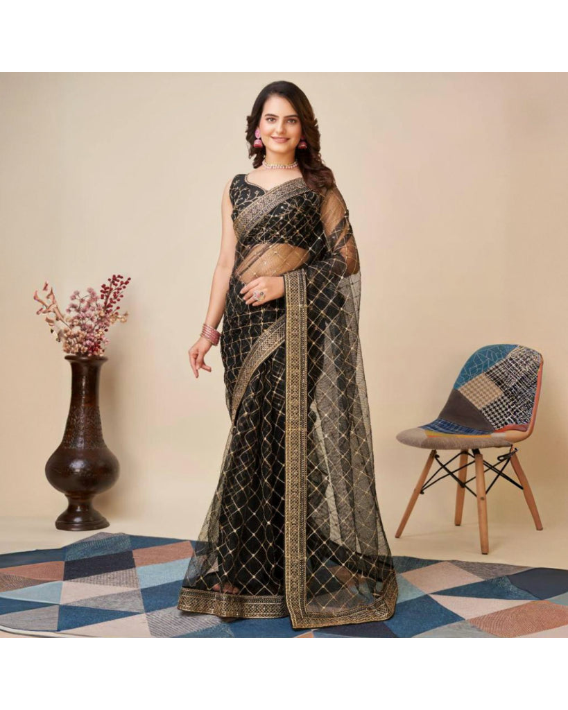 Soft Butterfly Net Saree