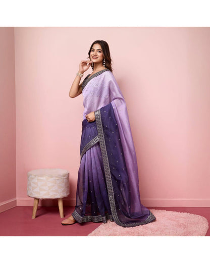 Soft Tabby Organza Saree