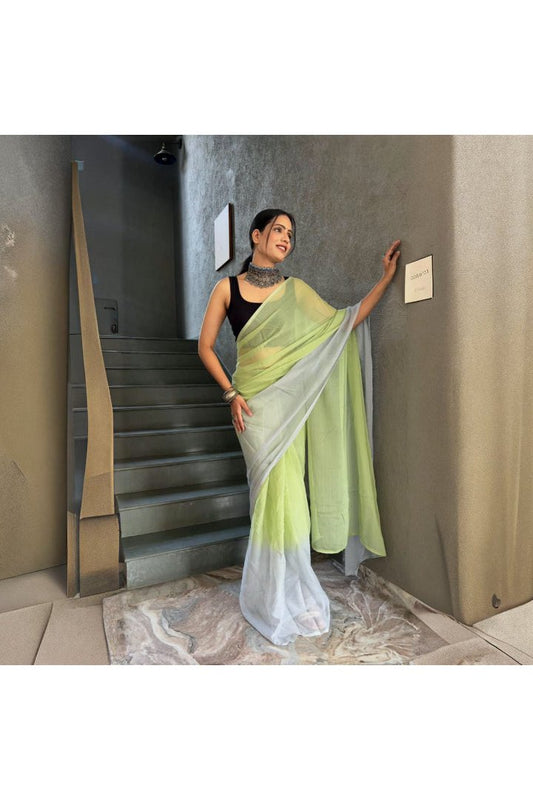 Double Tone Georgette Saree