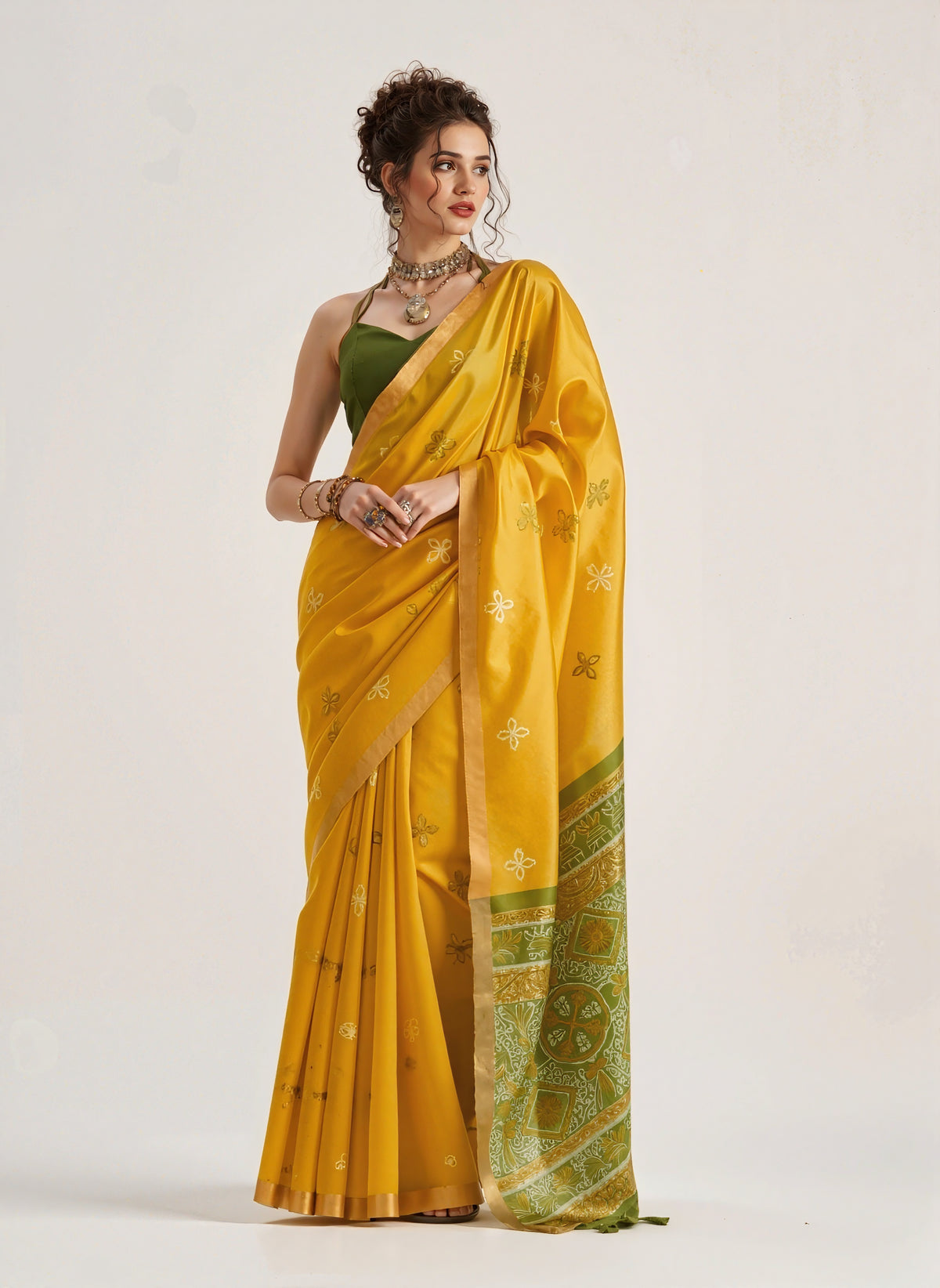 Yellow Weaving Patola Silk Saree