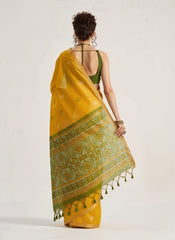 Yellow Weaving Patola Silk Saree