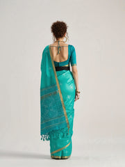 Teal Weaving Patola Silk Saree