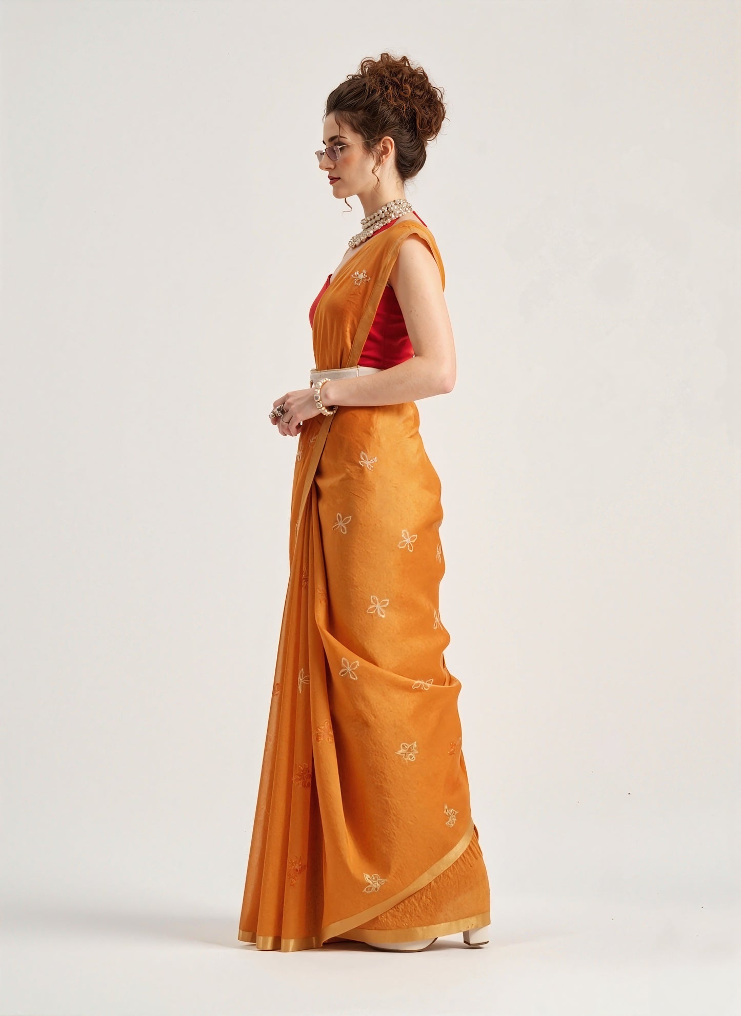 Orange Weaving Patola Silk Saree