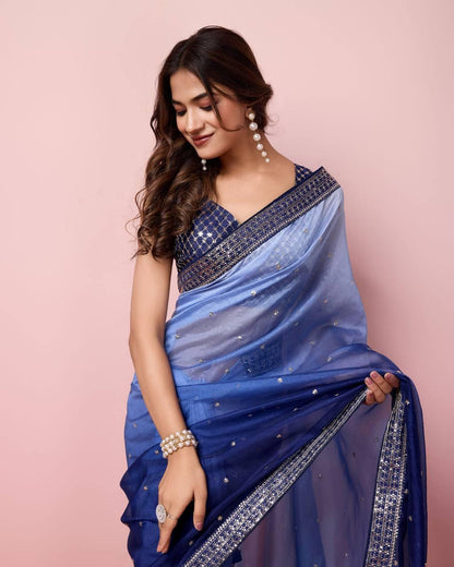 Soft Tabby Organza Saree