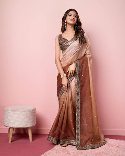 Soft Tabby Organza Saree