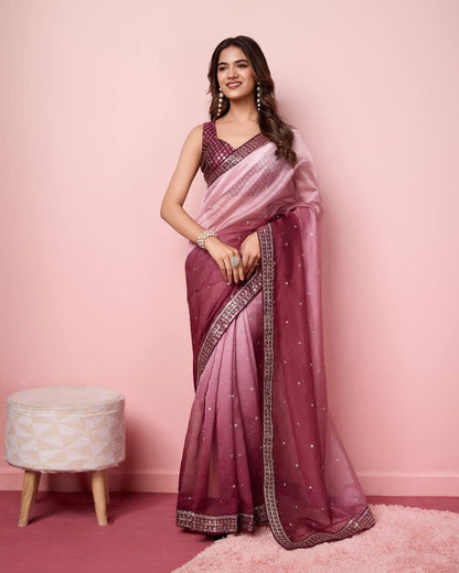 Soft Tabby Organza Saree