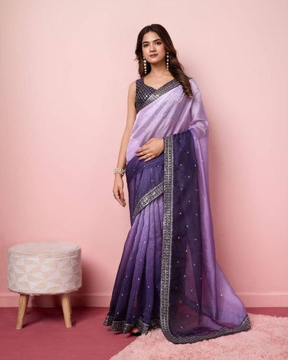 Soft Tabby Organza Saree