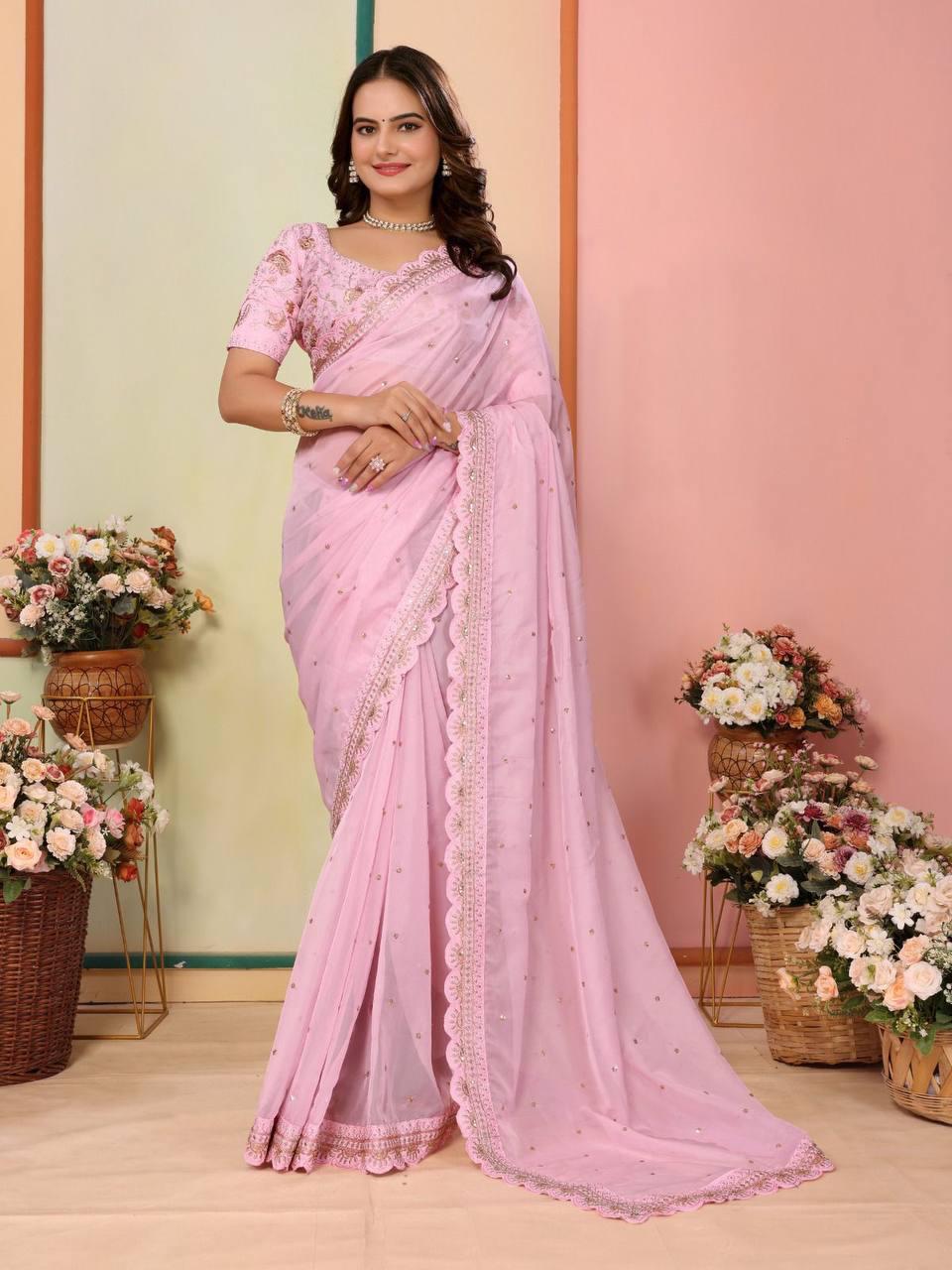 Soft Tabby Silk Saree