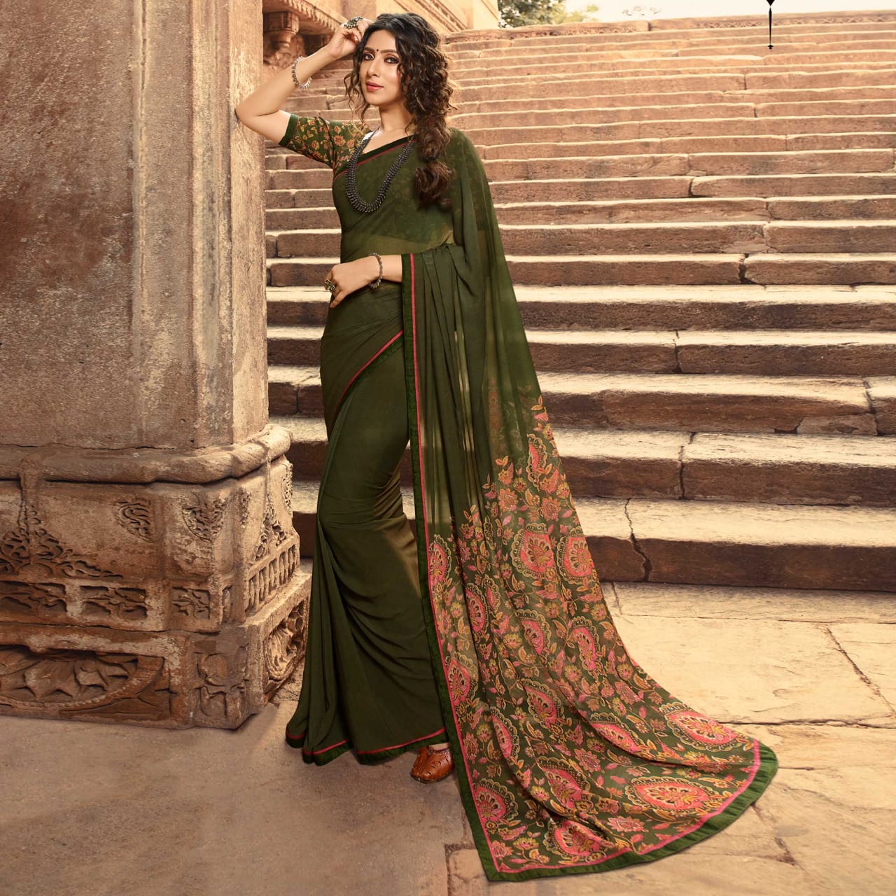 Georgette Silk Printed Saree