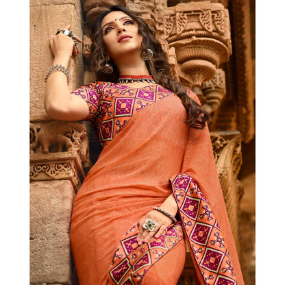 Georgette Silk Printed Saree