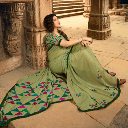 Georgette Silk Printed Saree