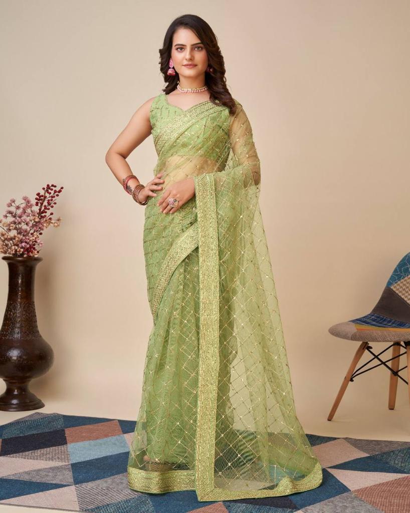 Soft Butterfly Net Saree