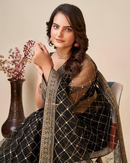 Soft Butterfly Net Saree