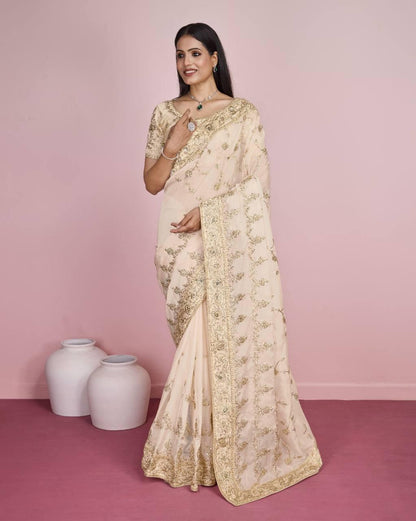 Soft Tabby Silk Organza Saree