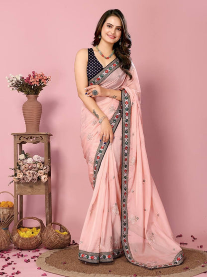 Tabby Silk Organza Saree