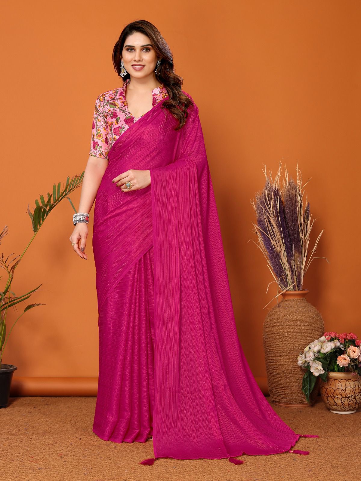 Polyester Zari Silk Saree