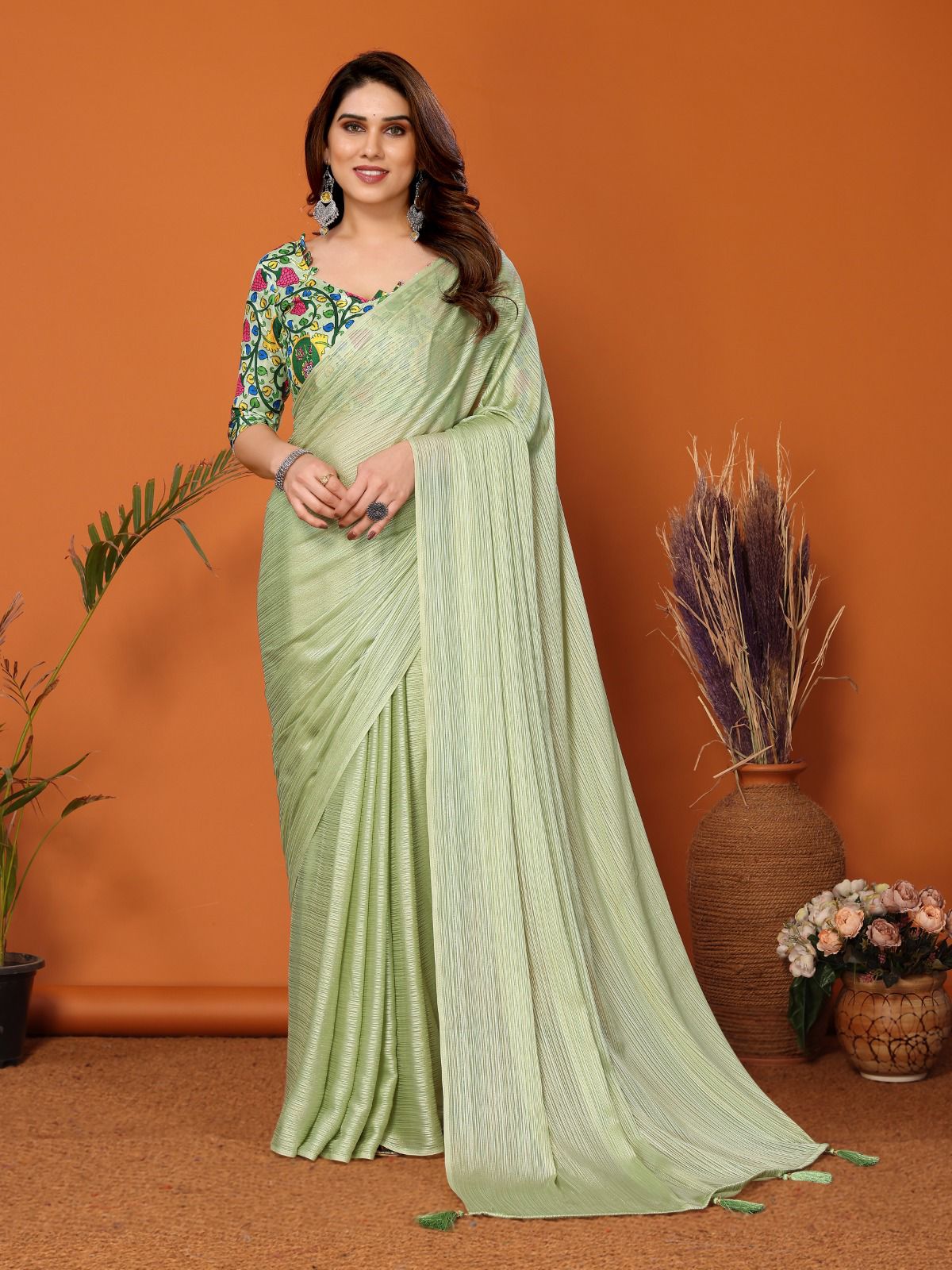 Polyester Zari Silk Saree