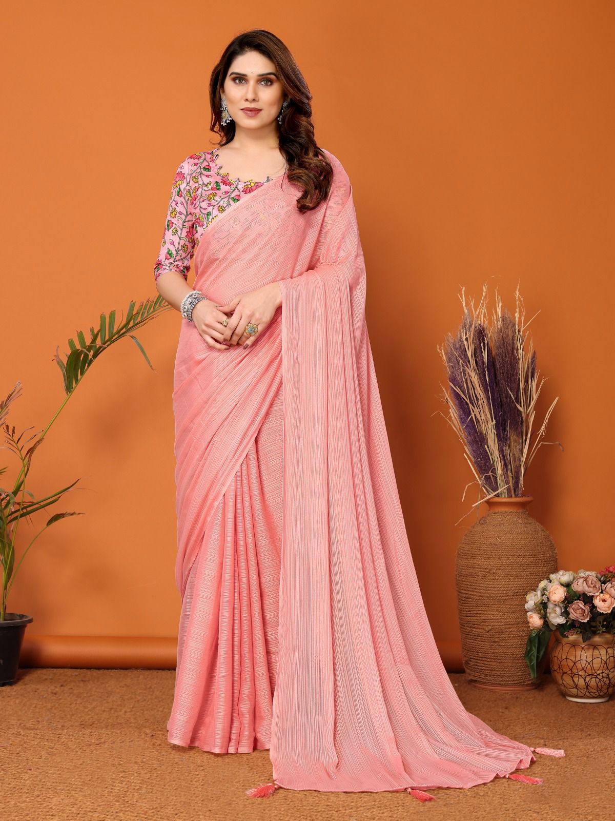 Polyester Zari Silk Saree