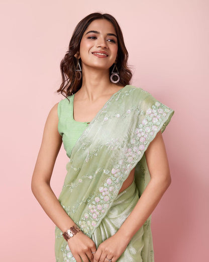 Soft Burberry Silk Saree