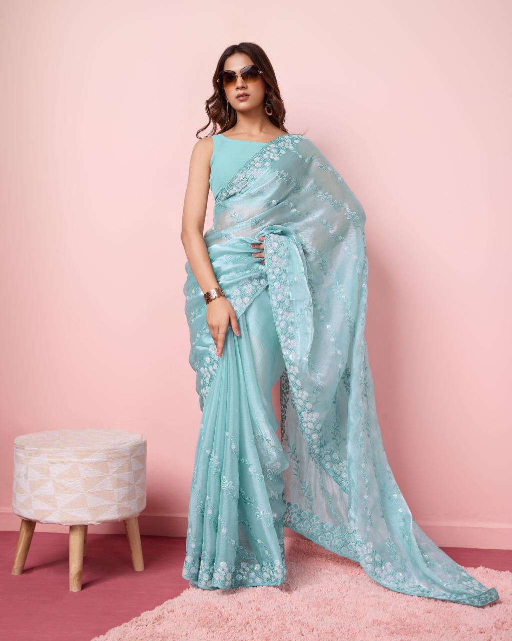 Soft Burberry Silk Saree