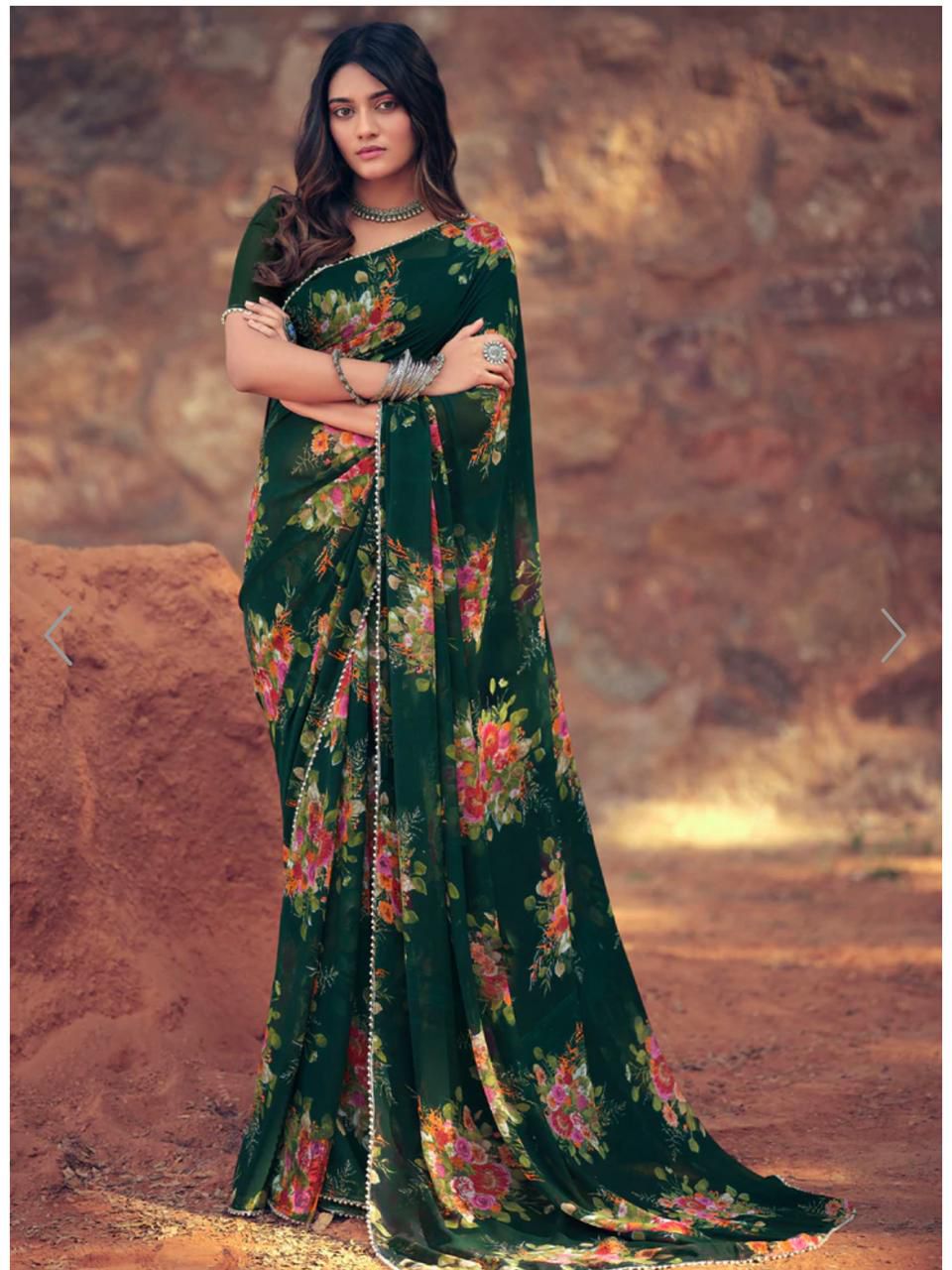 Printed Georgette Saree