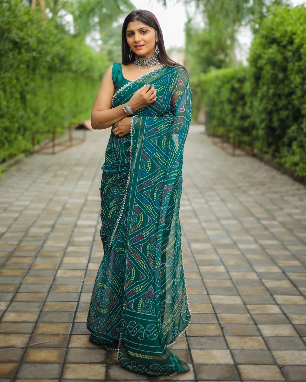 Printed Georgette Saree