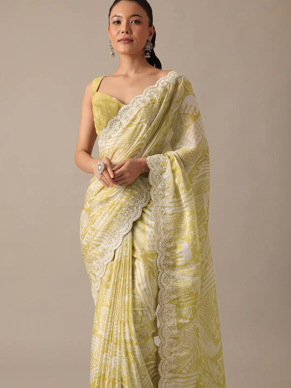 Soft Georgette Embroidery Saree