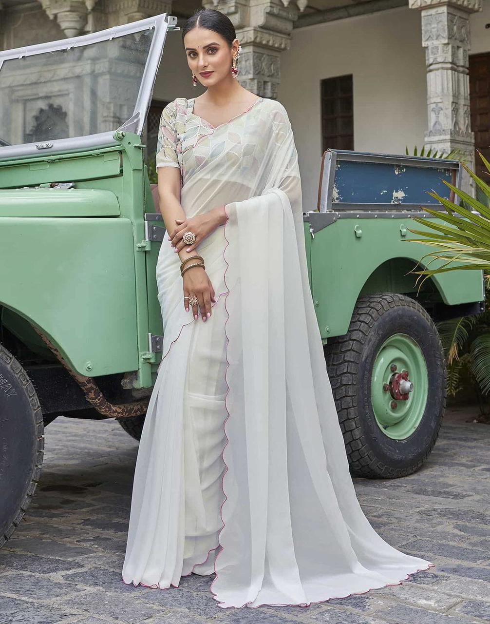 Faux Georgette Saree