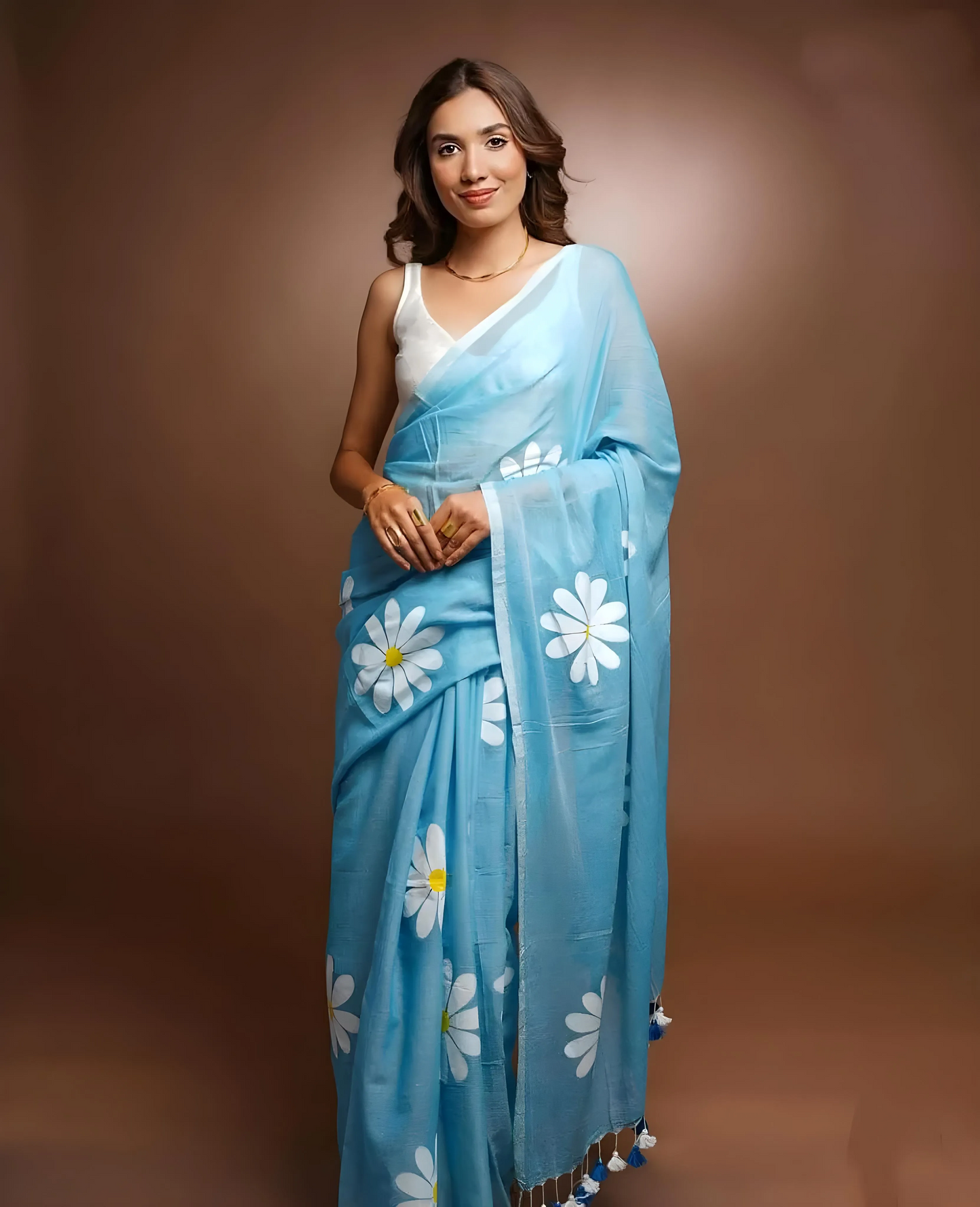 Soft Linen Cotton Silk Saree